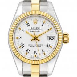 Rolex Oyster Perpetual 24MM 76193 Two-Tone White Dial Watch